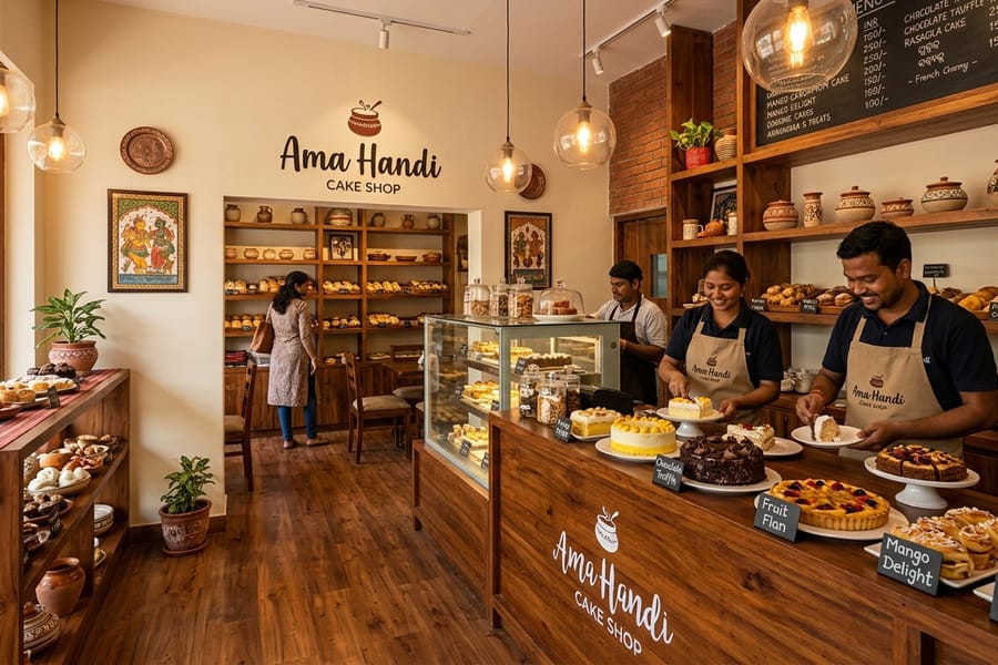Inside Cake & Bake bakery